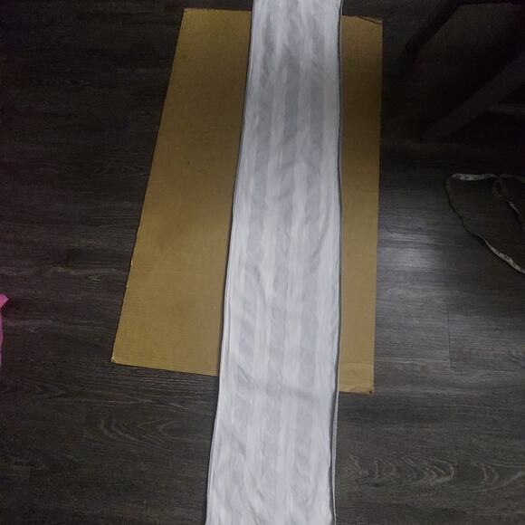 Gray & White Striped Table Runner 12" x 68" Holiday Dining Seasonal Table Linens - Picture 6 of 8